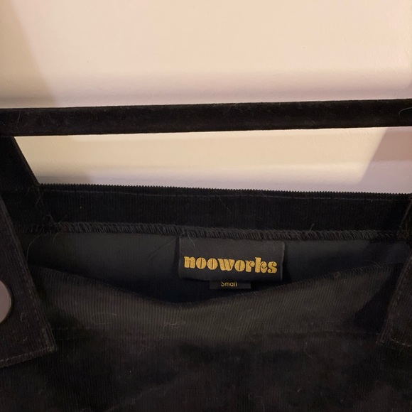 Nooworks Black Corduroy Pinafore Dress, Small - Picture 4 of 6